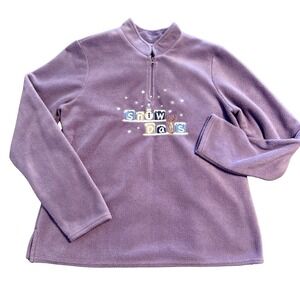 Christopher Banks Snow Days Sweater Womens Med. 1/4 Zipper